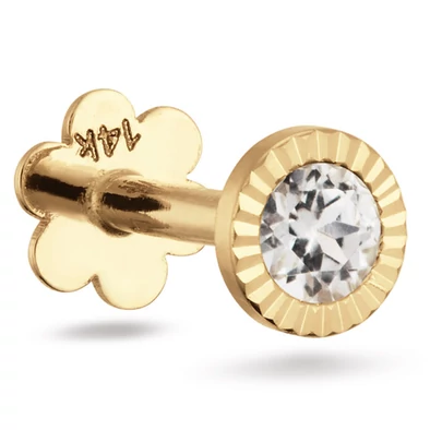 Jackie Gold arany fülpiercing topázzal- JKP25.537