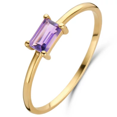 Jackie Gold arany gyűrű ametiszt kővel - JKR22.156-54