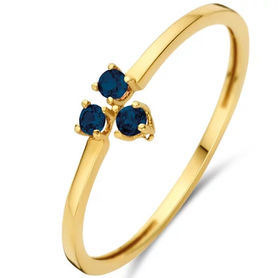 Jackie Gold arany gyűrű tripla zafírral - JKR23.364-54