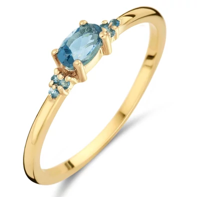 Jackie Gold arany gyűrű kék topázzal - JKR24.449-54