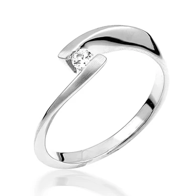 Fehér arany eljegyzési gyűrű - M108W