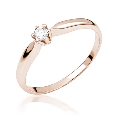 Rozé arany eljegyzési gyűrű - M110R