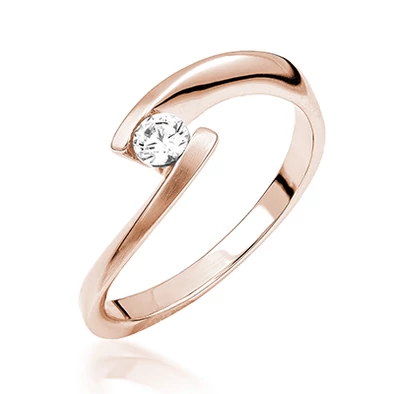 Rozé arany eljegyzési gyűrű - M111R