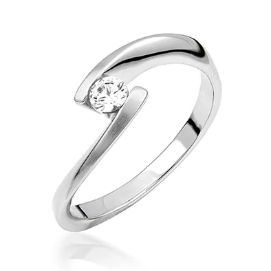 Fehér arany eljegyzési gyűrű - M111W Fehér arany eljegyzési gyűrű - M111W