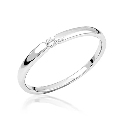 Fehér arany eljegyzési gyűrű - M113W Fehér arany eljegyzési gyűrű - M113W