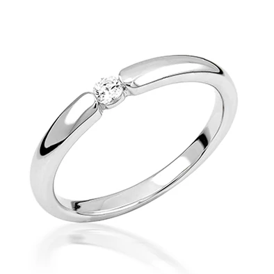 Fehér arany eljegyzési gyűrű - M114W