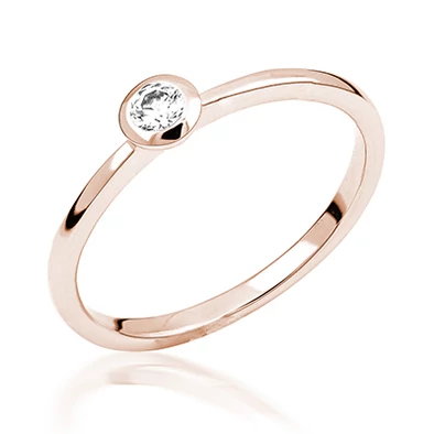 Rozé arany eljegyzési gyűrű - M116R