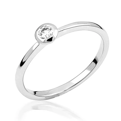 Fehér arany eljegyzési gyűrű - M116W