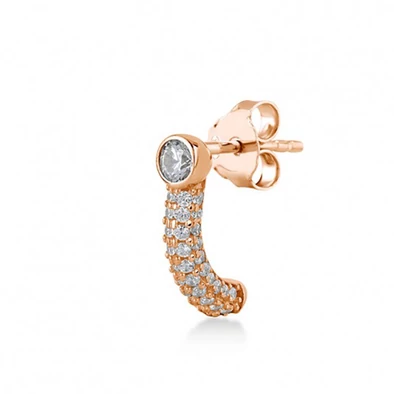 Kurshuni női félpár fülbevaló - KR1119C-3QSRG - Erin 