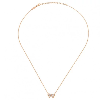 Kurshuni női nyaklánc - KR1133-2RG - Butterfly