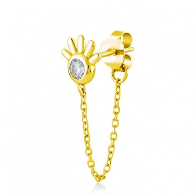 Kurshuni női félpár fülbevaló - KR1148-3RSAU - Tailed Meleke