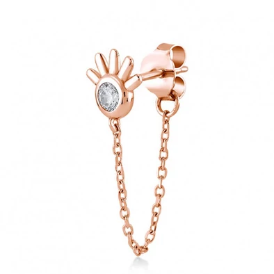 Kurshuni női félpár fülbevaló - KR1148-3RSRG - Tailed Meleke