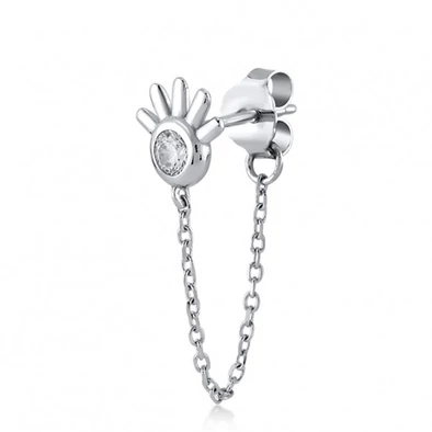 Kurshuni női félpár fülbevaló - KR1148-3RSRH - Tailed Meleke