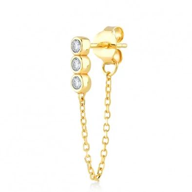 Kurshuni női félpár fülbevaló - KR1150-3RSAU - Tailed Meleke