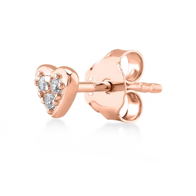 Kurshuni ikerszívek fél pár fülbevaló   - KR794K-3S-RG