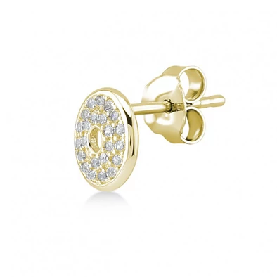 Kurshuni női félpár fülbevaló - KR947-3S-AU - Mini Magic Disk