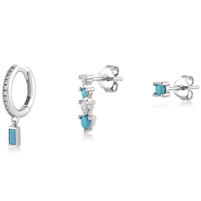 Kurshuni női félpár fülbevaló - KRTRX224-3Y-RH