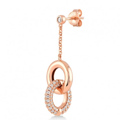 Kurshuni női félpár fülbevaló - KX252-3SRG - Love Link