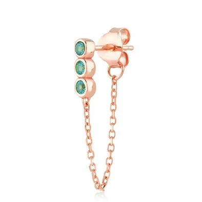 Kurshuni női félpár fülbevaló - PA1150-3RSRG - Tailed Elisa