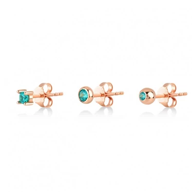 Kurshuni női fülbevaló szett - PAX206-3YRG - Solitaire