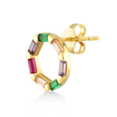 Kurshuni női félpár fülbevaló - RNK1012-3S-AU - Loop