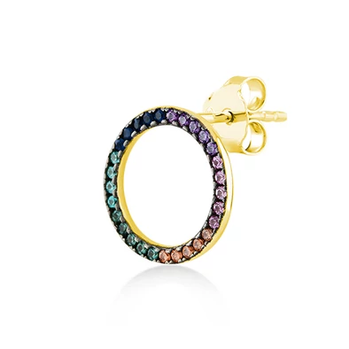 Kurshuni női félpár fülbevaló - RNK197-3S-AU - Loop