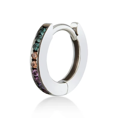 Kurshuni női félpár fülbevaló - RNK905-3S-RH - Huggie Hoop