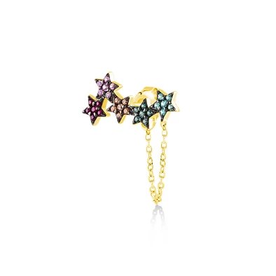 Kurshuni női félpár fülbevaló - RNK969-3RS-AU - Tailed Bellatrix