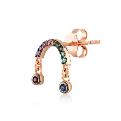 Kurshuni női félpár fülbevaló - RNK995-3S-RG - After Rain