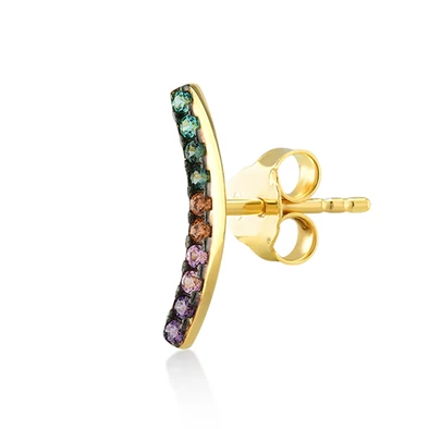 Kurshuni női félpár fülbevaló - RNK997-3S-AU - Arc