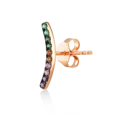 Kurshuni női félpár fülbevaló - RNK997-3S-RG - Arc