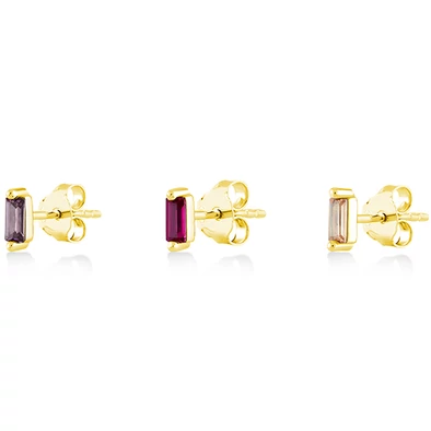 Kurshuni női félpár fülbevaló szett - RNK999-3Y-AU - Abby