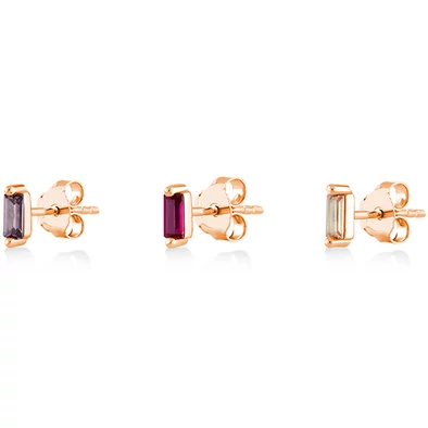 Kurshuni női félpár fülbevaló szett - RNK999-3Y-RG - Abby