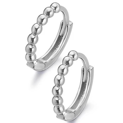 Le Carré 18 karátos fehér arany karika fülbevaló - GB165OB.00