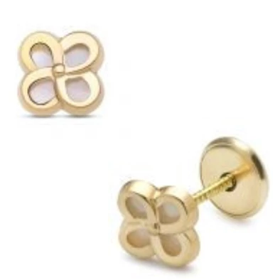 Lisa virág gyöngyház belsővel gyerek fülbevaló - JTAG-0291