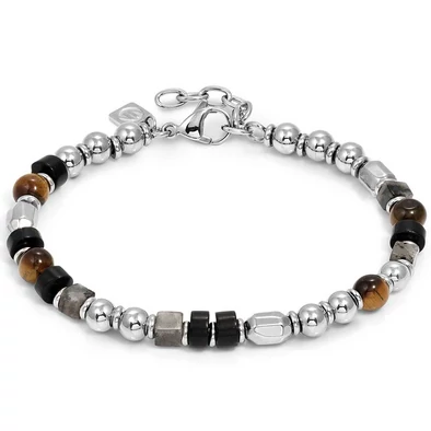 Nomination Instinct ónix, tigrisszem, labradorit karkötő - 027932/065