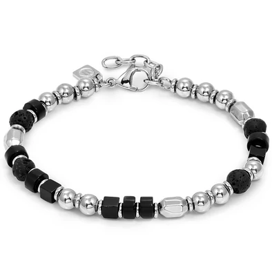 Nomination Instinct ónix és lávakő karkötő - 027932/095