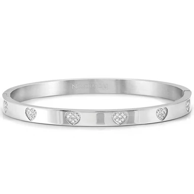 Nomination Pretty Bangles nemesacél cirkónia szívek női karperec - 029512/004