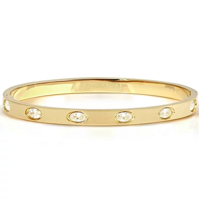 Nomination Pretty Bangles arany karperec ovális cirkónia kövekkel - 029526/020