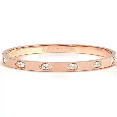 Nomination Pretty Bangles rozé arany karperec ovális cirkónia kövekkel - 029526/043