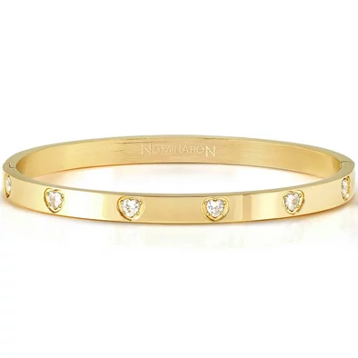 Nomination Pretty Bangles arany karperec cirkónia szívekkel - 029529/020