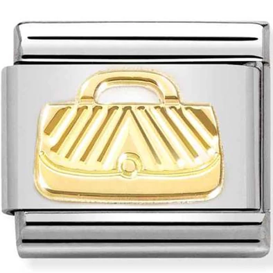 Nomination arany kézitáska charm - 030149/48