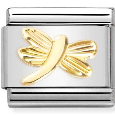 Nomination arany szitakötő charm - 030149/56