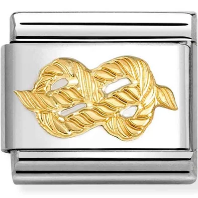 Nomination sárga arany csomó ezüst charm  - 030149/59 Nomination sárga arany csomó ezüst charm  - 030149/59