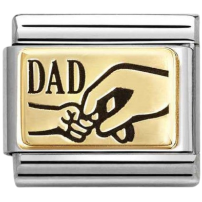 Nomination arany "Dad" charm - 030166/37