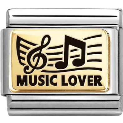 Nomination arany "MUSIC LOVER" charm - 030166/45
