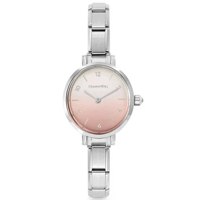 Nomination rózsaszín számlapos ovális női óra - 076038/036