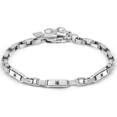 Nomination Manvision férfi karkötő fekete cirkónia kövekkel - 133019/007