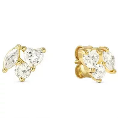 Nomination cirkónia köves aranyozott fülbevaló - 149887/020