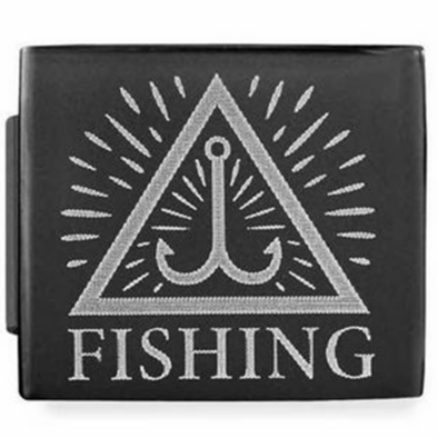 Nomination fekete "FISHING" charm - 230110/26